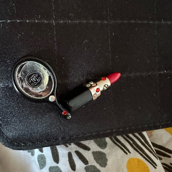 💯% Authentic Chanel Vintage Satin Card Holder Wallet - Picture 15 of 16